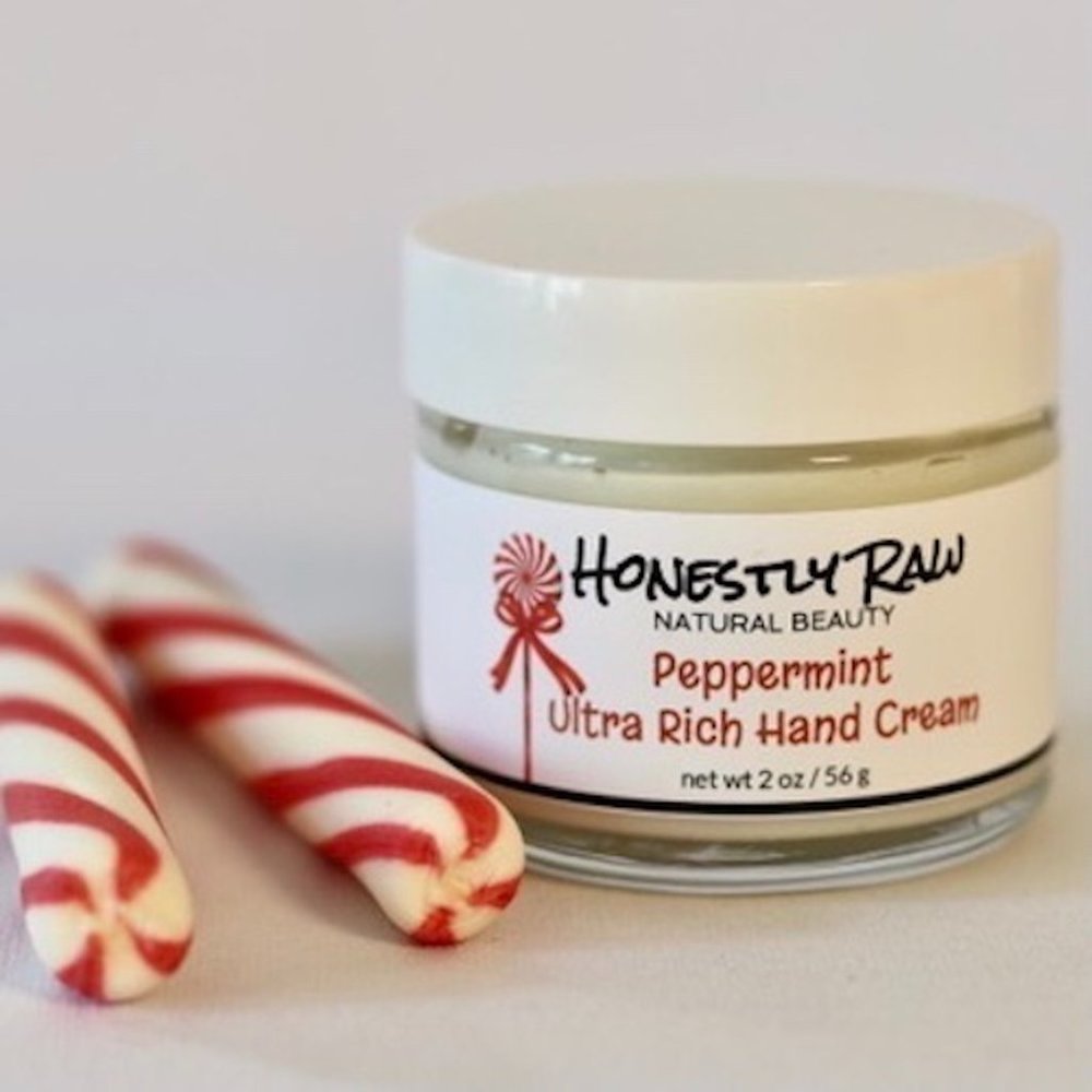 Peppermint Ultra Rich Hand Cream 2 oz | Moisturizing | Non Greasy | Holiday